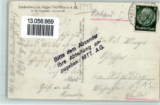 88161 W8998 Lindenberg i. Allgäu 1941 - Ortsansicht und Bergpanorama