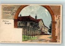 Bürgeln Schloss Künstleranstalt Haerdle Lörrach Daur, H. 1898 Lithographie