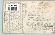 W6420 Lauterbach (Hessen) Eisenbacher Tor AK Mandt 1921 Gebrauchsspuren