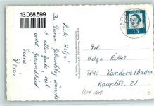 66352 W6624 Großrosseln 1963 Foto AK Sparkasse, Straßenpartien, gute Erhaltung AK