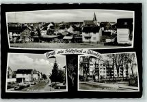 65843 W6231 Sulzbach (Taunus) Foto AK Bahnstrasse mit Autos und am Bahnhof, gute Erhaltung AK