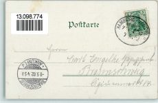 W2000 St. Pauli Spielbudenplatz Straßenbahn Bahnpoststempel Zug 576 Bahnpoststempel 1902