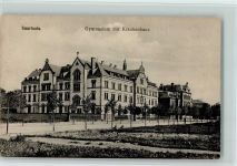 66740 W6630 Saarlouis - Gymnasium mit Krankenhaus , gute Erhaltung AK
