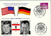 Historischer SST mit USA Wappen - Besuch von Kennedy 1963 in Berlin Politiker