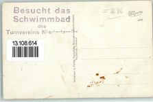W8686 Niederlamitz Schwimmbad erbaut vom Turnverein Schwimmen Gebrauchsspuren