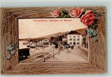 Rorschach Hafenplatz mit Bahnhof Holzrahmen