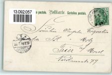 sign Kratki - Serie 31 "Halt" - Baby in der Wiege Schutzengel 1901 Künstlerkarte