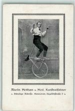 Kunstradfahrer Alwin Hothan AK Artist 1916 Gebrauchsspuren