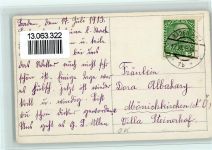 Mädchen mit Blumen und Hund AK Künstler sign. 1913