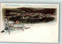 Marianske Lazne Marienbad 1898 Lithographie Gruss aus