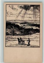 Philipp Franck - Auf dem Felde AK Philipp, F. 1949 Lithographie