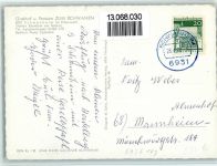 69436 W6936 Schwanheim , Baden 1970 Foto AK Gasthof "Zum Schwanen" mit Innenansicht , gute Erhaltung AK