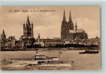 W5000 Köln Raddampfer, Binnenschiff ca 1926 AK Rheinschiff