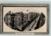 Buenos Aires Avenida de Mayo Holzrahmen 1910 Prägedruck