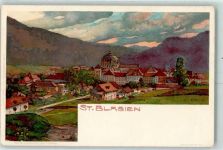 W7822 St. Blasien Verlag Velten Mutter, K. 1898 Lithographie / Künstlerkarte