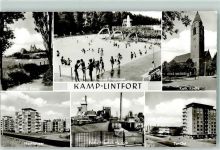 47475 W4132 Kamp-Lintfort - Kloster Kamp Freibad Pappelsee Kath. Kirche Hochhäuser Zeche Friedrich-Heinrich Tor-Ost