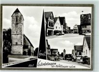 71116 W7034 Gärtringen - ev. Kirche Rückseite mit Kleberesten bzw Abschürfungen