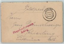 Fliegerhorstkompanie Erding 8.7.1940 Briefumschlag Feldpoststempel WK II Gebrauchsspuren