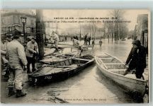 94600 Choisy-le-Roi 1910 - Inondations de Janvier Etablissement d'un Débarcadère pour l'arrivée des Barques de sauvetage