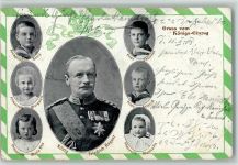 Gruss vom Königs-Einzug - König Friedrich August AK Adel Sachsen
