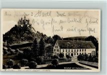 72379 W7450 Hechingen Foto AK Gasthaus Brielhof und Schloß Hohenzollern