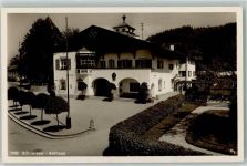 W8162 Schliersee Rathaus Hakenkreuz am Dach AK WK II Stadt mit Hakenkreuz Foto AK