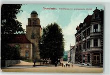 24534 W2350 Neumünster , Holst 1916 - Kleinflecken Ev. Kirche Uhr Kinder