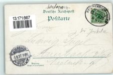 56346 W5421 Loreley 1897 Lithographie Lorelei und Triebthal Bahnpost Reichenbach - Eger Zug 215