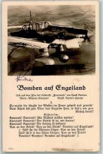 Propaganda WK II Bomben auf Engelland AK Flugwesen WK II 1940 Gebrauchsspuren