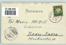 W8000 München Sonnenaufgang Bavaria 1898 Prägedruck
