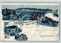 72525 W7420 Münsingen , Württ Lithographie 1902 Truppenübungsplatz Ludwigs-Höhe Hotel Fezer