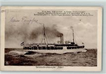 Bordstempel 1925 - Salondampfer Odin AK Seebäderschiff 1925