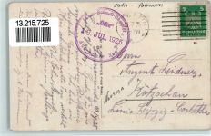 Bordstempel 1925 - Salondampfer Odin AK Seebäderschiff 1925