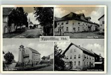 94536 W8351 Eppenschlag Gebrauchsspuren Kirche Haus d. Bäuerin Gemischtwaren Süss Brauerei Falter