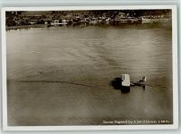 Dornier Flugschiff auf dem Wasser - Luftbild AK Wasserflugzeug Foto AK