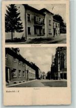 59329 W4724 Wadersloh 1955 Gebrauchsspuren Amtsgebäude, Postamt AK