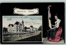 68100 Mulhouse Mülhausen 1907 - Die Post Frau Tracht Spinnrad