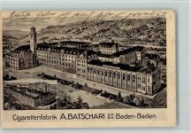 W7570 Baden-Baden Zigarettenfabrik Batschari, AK Fabrik 1915