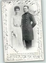 Wilhelm Ernst v. Sachsen-Weimar u. Verlobte AK Adel Sachsen 1903