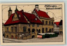 37073 W3400 Göttingen , Niedersachs Künstlersteindruck Rathaus sign