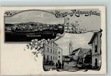 94239 W8375 Ruhmannsfelden 1908 Gebrauchsspuren Marktplatz, Teilansicht AK