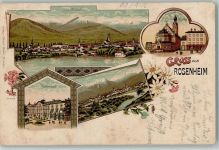 83022 W8200 Rosenheim , Oberbay 1898 Lithographie Nr. 2712 - Kaiserbad