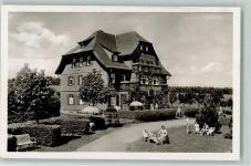 72297 W7291 Besenfeld 1940 Foto AK Hotel Oberwiesenhof, Gäste sitzen im Garten