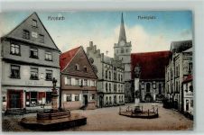 96317 W8640 Kronach , Oberfr 1913 - Marktplatz Brunnen