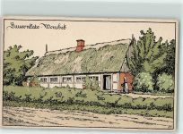 Hadersleben Haderslev Künstlerkarte Bauernkate Wonsbek sign Landschaftsbilder aus Nordschleswig