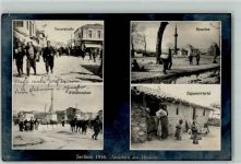 Skopje Uskub 1917 - Bazarstraße Moschee Wilhelmsplatz Zigeunerviertel