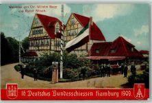 W2000 Hamburg Weinlokal von Chr. Wilhelm Bauer + SST AK Schützenfest 1909