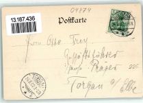 04874 O7293 Belgern b Torgau 1902 - Marktplatz Stadt Sparkasse Amtsgericht Raths Keller Säule hr