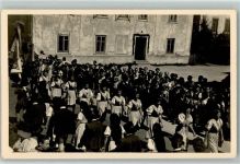 93486 W8491 Blauberg Foto AK Festumzug Festkanzlei Trachten Ort handschriftlich