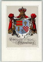 26121 W2900 Oldenburg - Großherzogtum Wappen Krone Rot Blau Weiß Quaste